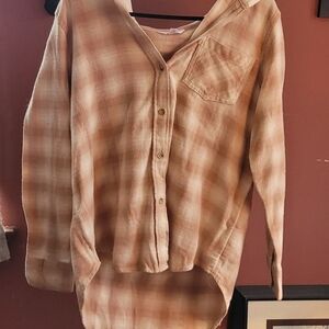 Plaid Button-Up Shirt